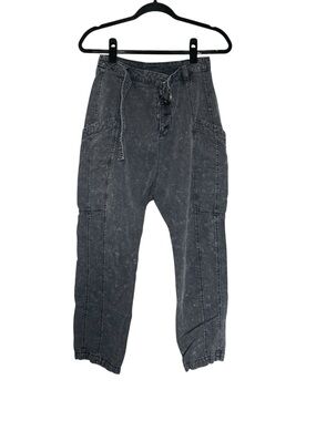 Free People Washed Gray Cargo Pants